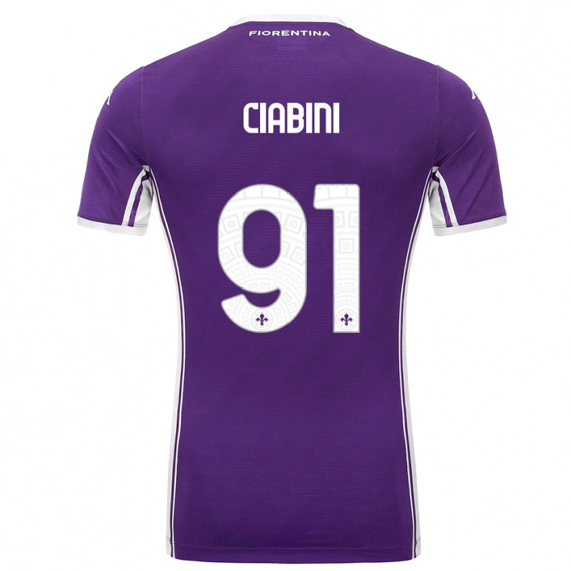 Danxen Herren Giulia Ciabini #91 Lila Weiß Heimtrikot Trikot 2025/26 T-Shirt
