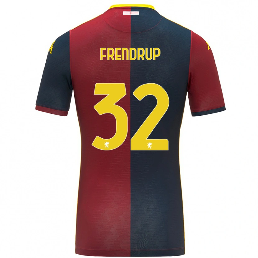 Danxen Herren Morten Frendrup #32 Rot Königsblau Heimtrikot Trikot 2025/26 T-Shirt