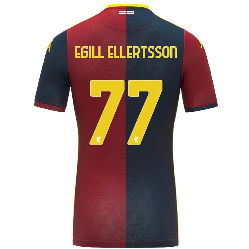 Danxen Herren Mikael Egill Ellertsson #77 Rot Königsblau Heimtrikot Trikot 2025/26 T-Shirt
