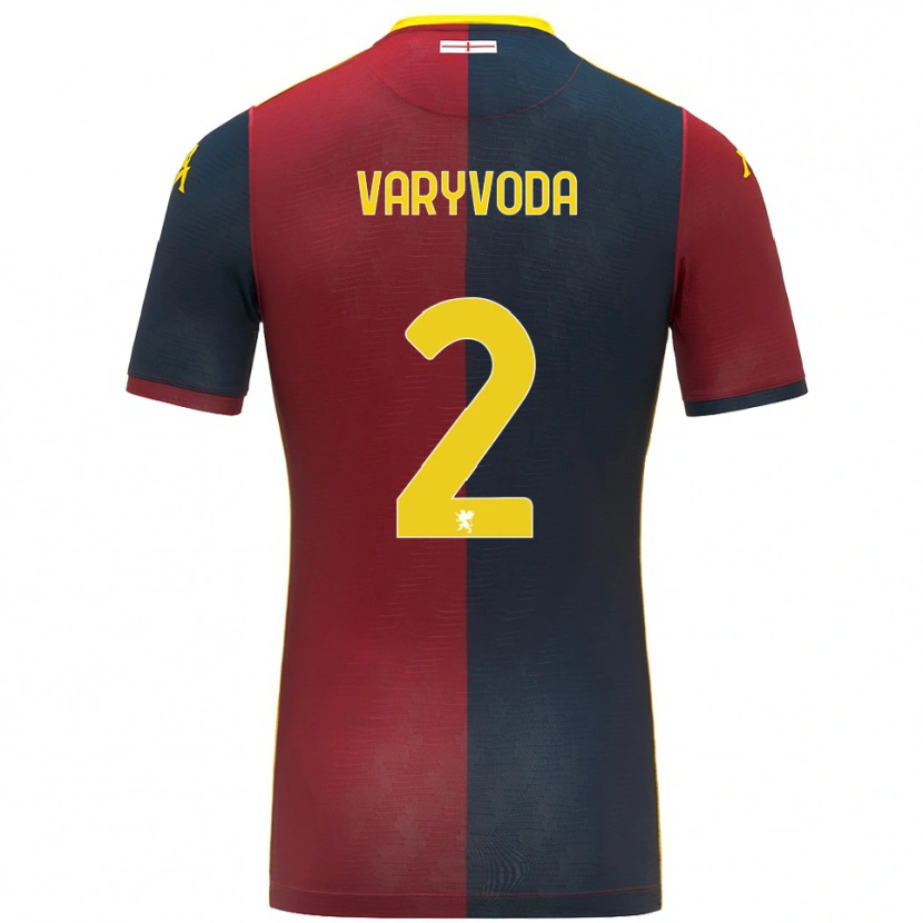 Danxen Herren Dmytro Varyvoda #2 Rot Königsblau Heimtrikot Trikot 2025/26 T-Shirt