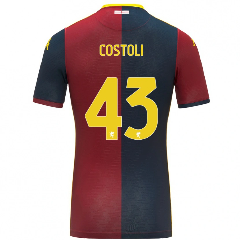 Danxen Herren Lorenzo Costoli #43 Rot Königsblau Heimtrikot Trikot 2025/26 T-Shirt