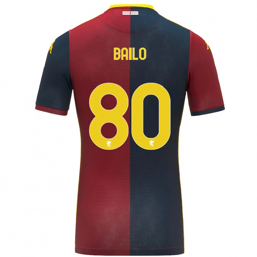 Danxen Herren Giorgio Bailo #80 Rot Königsblau Heimtrikot Trikot 2025/26 T-Shirt