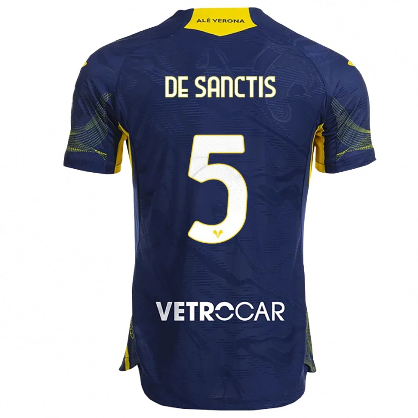 Danxen Herren Aurora De Sanctis #5 Marineblau Gelb Heimtrikot Trikot 2025/26 T-Shirt
