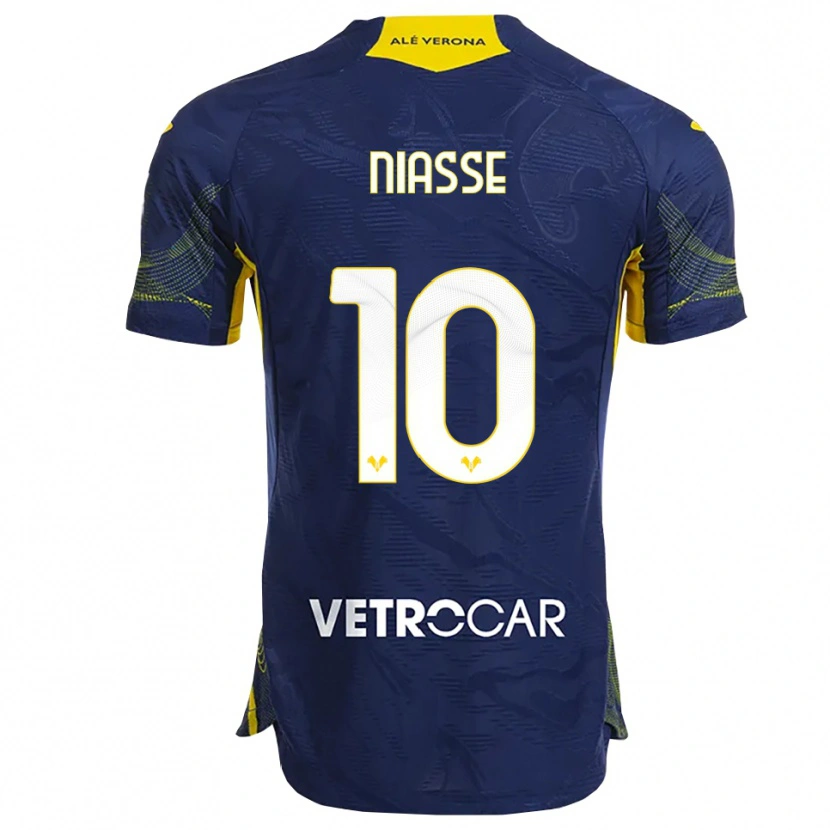 Danxen Herren Cheikh Niasse #10 Marineblau Gelb Heimtrikot Trikot 2025/26 T-Shirt