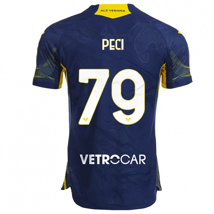 Danxen Herren Jurgen Peci #79 Marineblau Gelb Heimtrikot Trikot 2025/26 T-Shirt