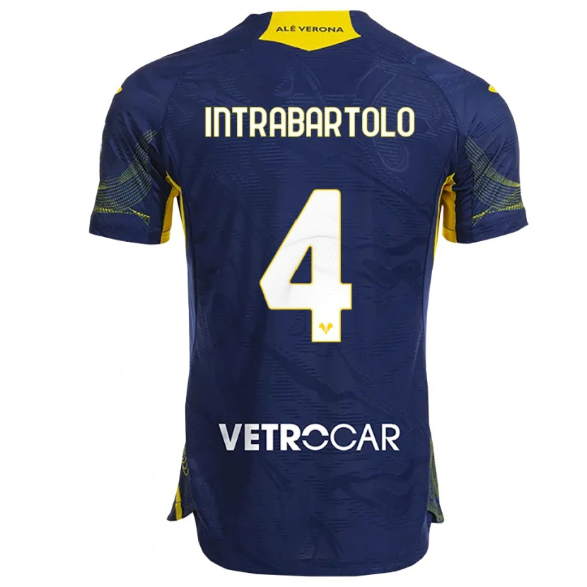 Danxen Herren Denis Intrabartolo #4 Marineblau Gelb Heimtrikot Trikot 2025/26 T-Shirt