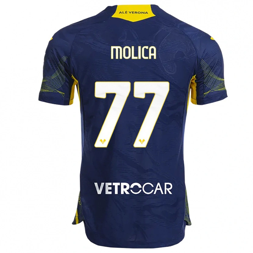 Danxen Herren Francesco Molica #77 Marineblau Gelb Heimtrikot Trikot 2025/26 T-Shirt