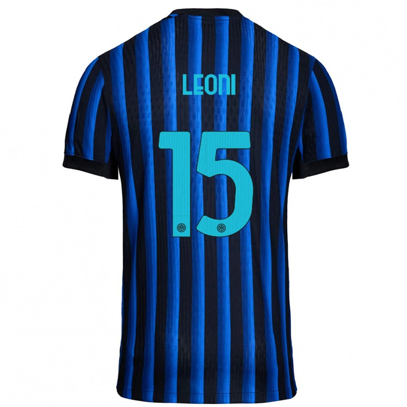 Danxen Herren Luca Leoni #15 Schwarz Blau Heimtrikot Trikot 2025/26 T-Shirt