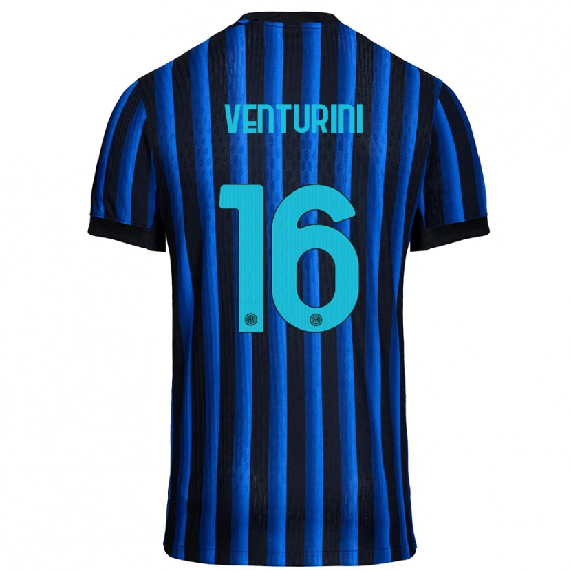 Danxen Herren Matteo Venturini #16 Schwarz Blau Heimtrikot Trikot 2025/26 T-Shirt