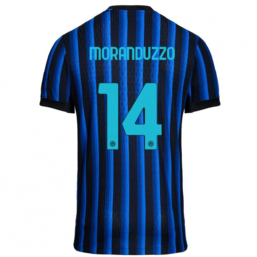 Danxen Herren Nicolo Moranduzzo #14 Schwarz Blau Heimtrikot Trikot 2025/26 T-Shirt