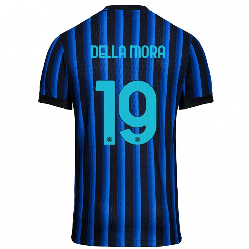 Danxen Herren Tommaso Della Mora #19 Schwarz Blau Heimtrikot Trikot 2025/26 T-Shirt
