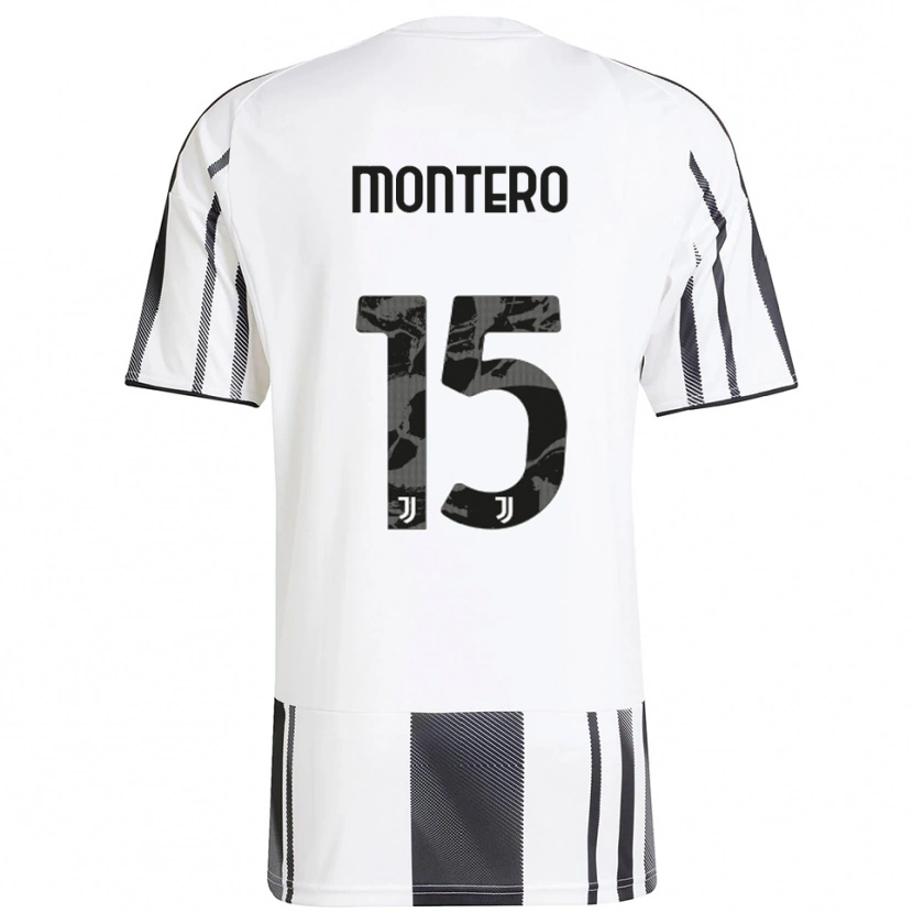 Danxen Herren Alfonso Montero #15 Weiß Schwarz Heimtrikot Trikot 2025/26 T-Shirt