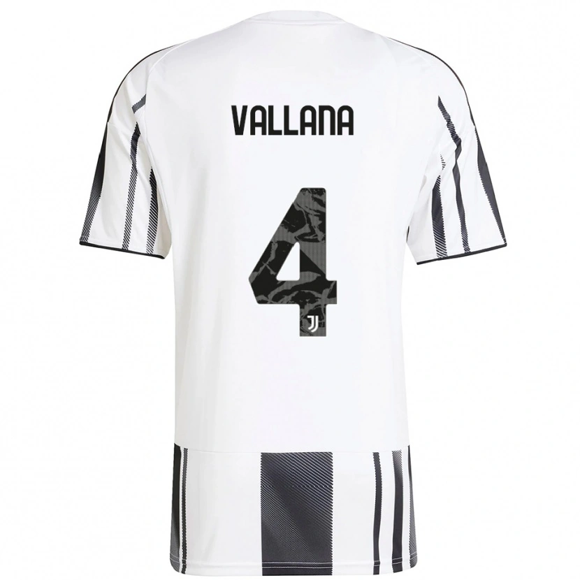 Danxen Herren Edoardo Vallana #4 Weiß Schwarz Heimtrikot Trikot 2025/26 T-Shirt
