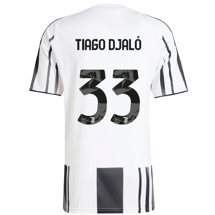 Danxen Herren Tiago Djaló #33 Weiß Schwarz Heimtrikot Trikot 2025/26 T-Shirt