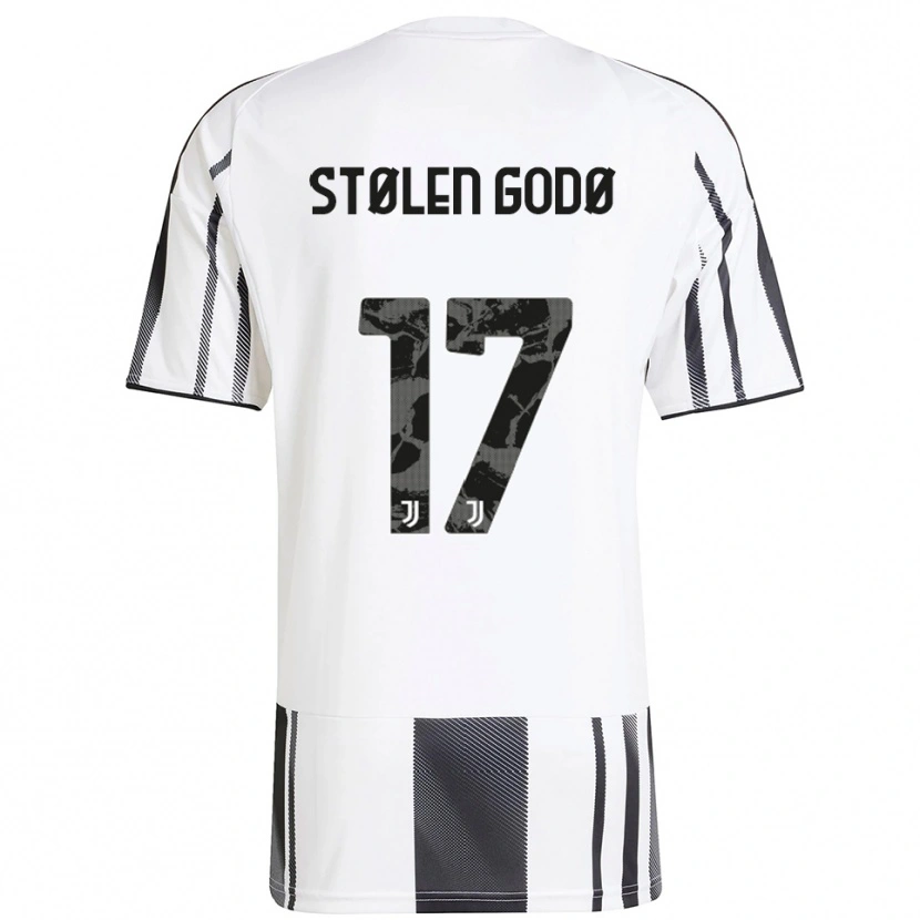 Danxen Herren Emma Stølen Godø #17 Weiß Schwarz Heimtrikot Trikot 2025/26 T-Shirt