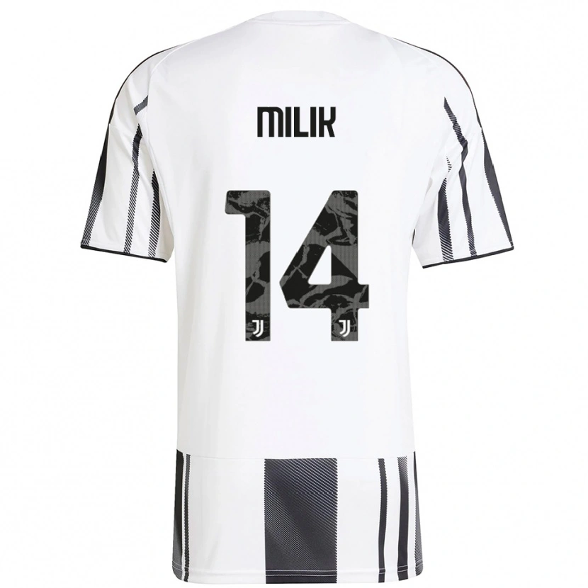Danxen Herren Arkadiusz Milik #14 Weiß Schwarz Heimtrikot Trikot 2025/26 T-Shirt