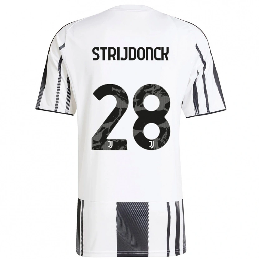 Danxen Herren Bayron Strijdonck #28 Weiß Schwarz Heimtrikot Trikot 2025/26 T-Shirt