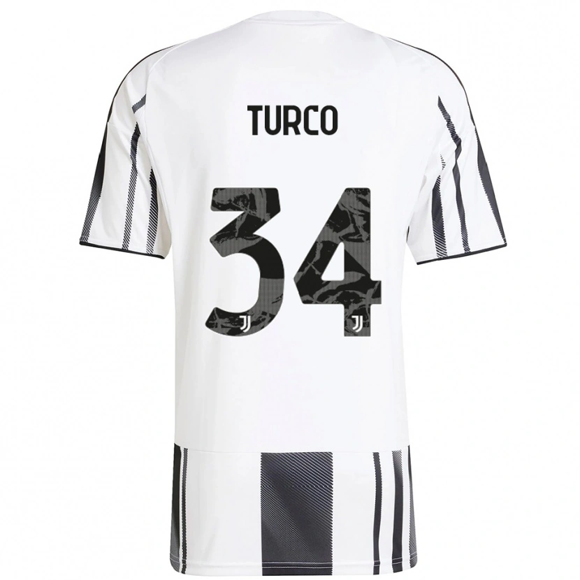 Danxen Herren Stefano Turco #34 Weiß Schwarz Heimtrikot Trikot 2025/26 T-Shirt