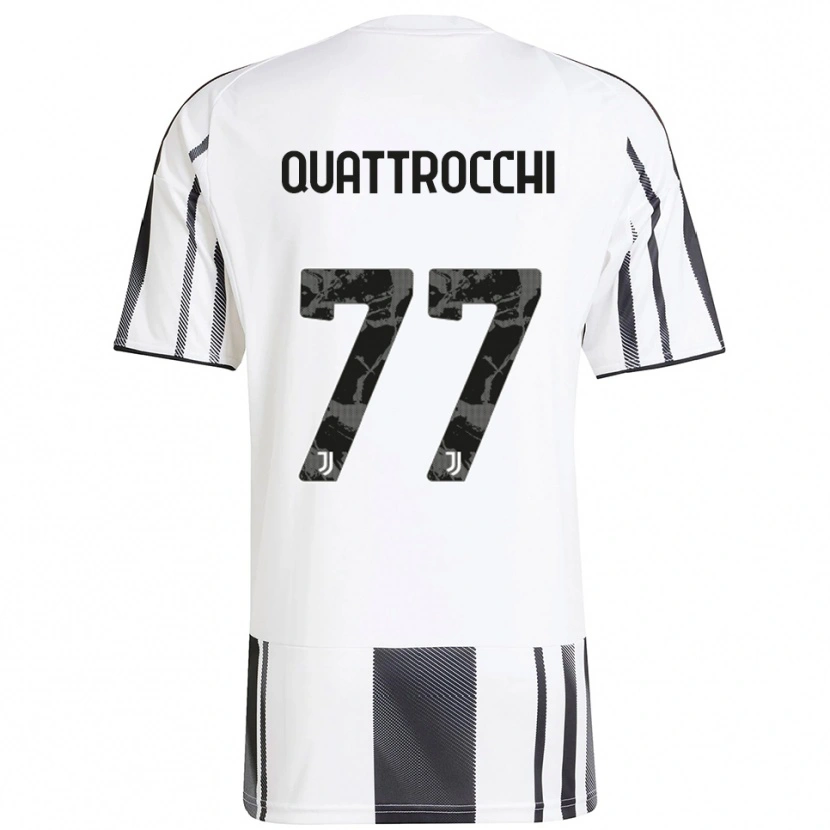 Danxen Herren Juan Ignacio Quattrocchi #77 Weiß Schwarz Heimtrikot Trikot 2025/26 T-Shirt