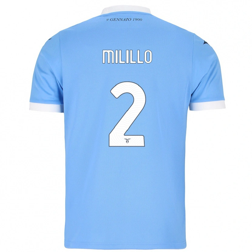 Danxen Herren Flavio Milillo #2 Himmelblau Weiß Heimtrikot Trikot 2025/26 T-Shirt