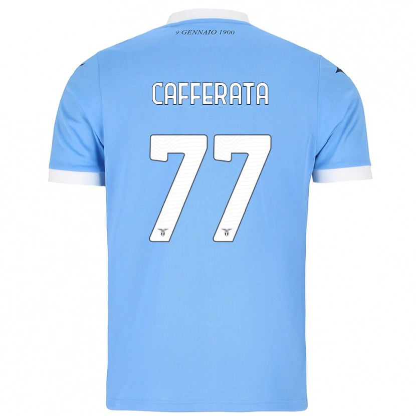 Danxen Herren Federica Cafferata #77 Himmelblau Weiß Heimtrikot Trikot 2025/26 T-Shirt