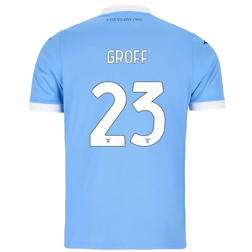 Danxen Herren Chiara Groff #23 Himmelblau Weiß Heimtrikot Trikot 2025/26 T-Shirt