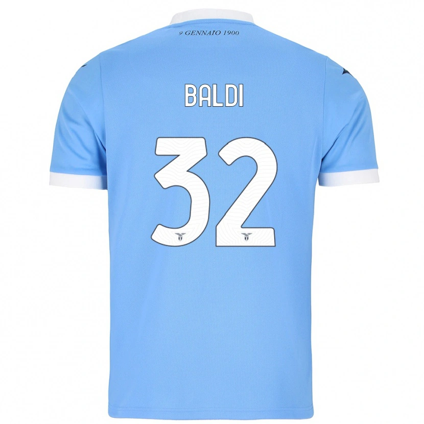 Danxen Herren Mattia Santagostino Baldi #32 Himmelblau Weiß Heimtrikot Trikot 2025/26 T-Shirt