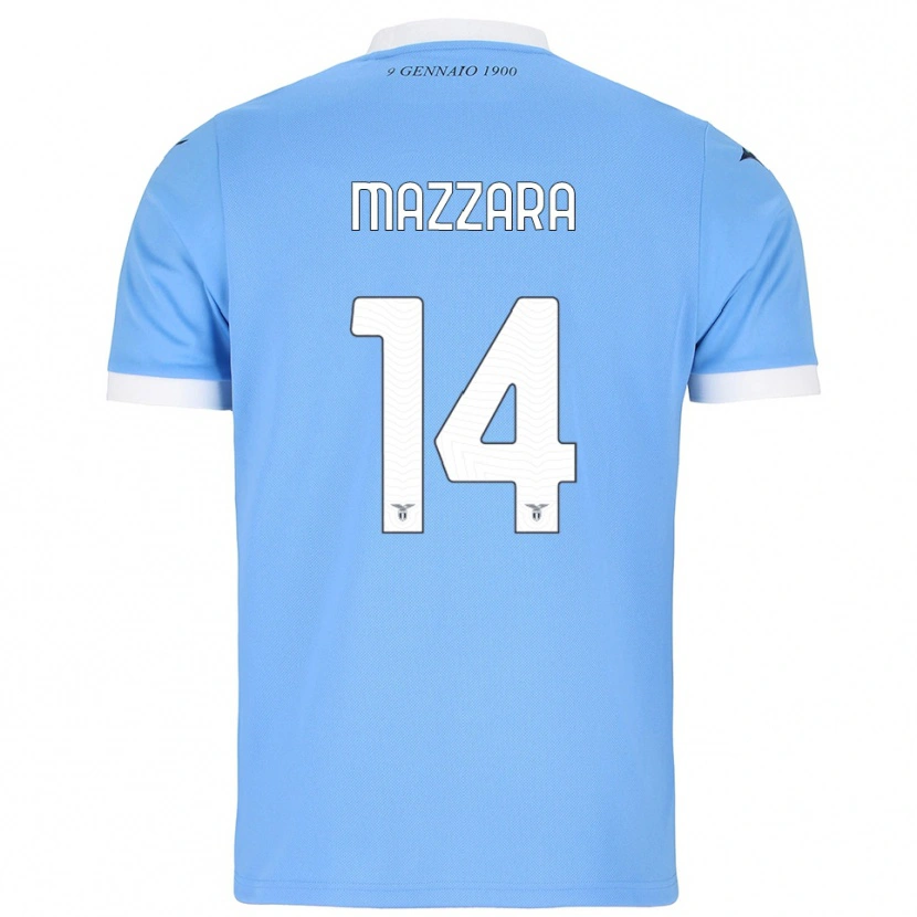 Danxen Herren Matteo Mazzara #14 Himmelblau Weiß Heimtrikot Trikot 2025/26 T-Shirt