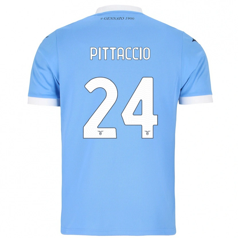 Danxen Herren Francesca Pittaccio #24 Himmelblau Weiß Heimtrikot Trikot 2025/26 T-Shirt