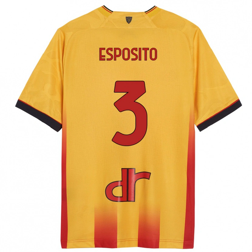 Danxen Herren Sebastian Esposito #3 Gelb Orange Heimtrikot Trikot 2025/26 T-Shirt
