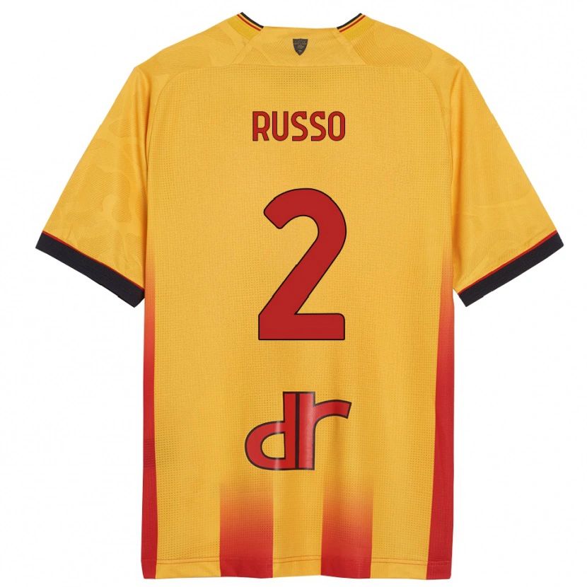 Danxen Herren Luca Russo #2 Gelb Orange Heimtrikot Trikot 2025/26 T-Shirt