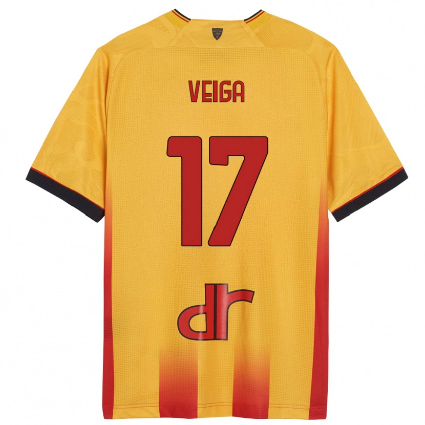 Danxen Herren Danilo Veiga #17 Gelb Orange Heimtrikot Trikot 2025/26 T-Shirt