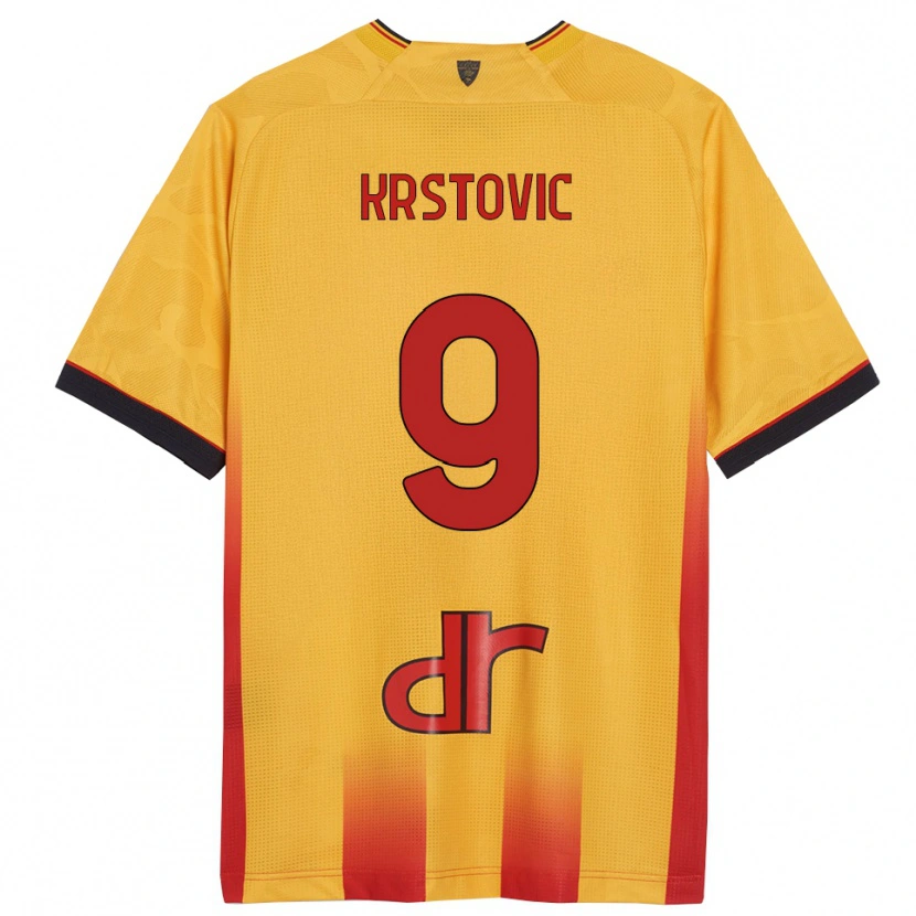 Danxen Herren Nikola Krstović #9 Gelb Orange Heimtrikot Trikot 2025/26 T-Shirt