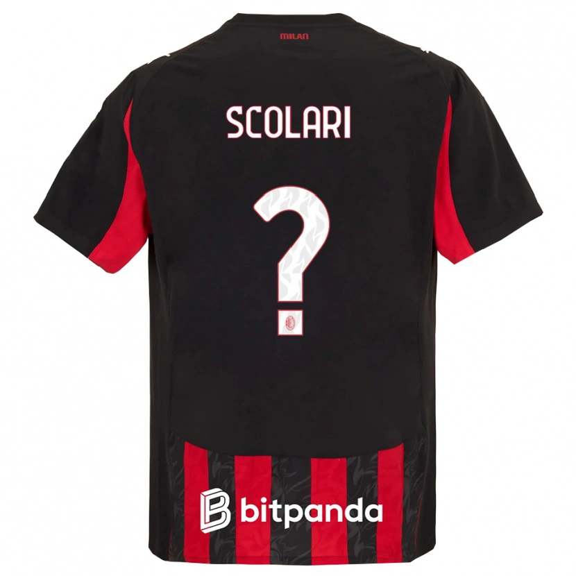 Danxen Herren Davide Scolari #0 Rot Schwarz Heimtrikot Trikot 2025/26 T-Shirt