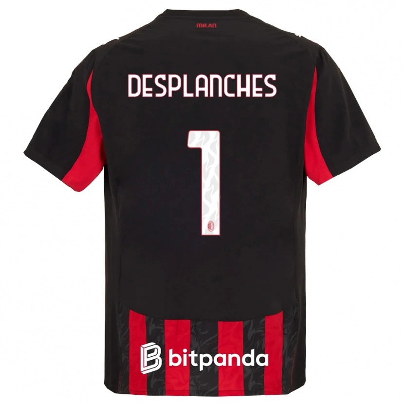 Danxen Herren Sebastiano Desplanches #1 Rot Schwarz Heimtrikot Trikot 2025/26 T-Shirt