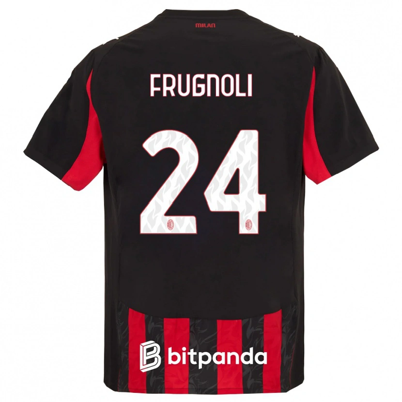 Danxen Herren Leonardo Frugnoli #24 Rot Schwarz Heimtrikot Trikot 2025/26 T-Shirt