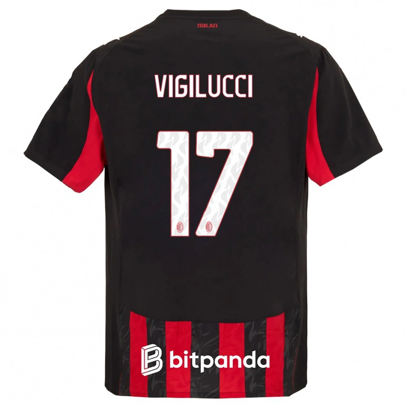 Danxen Herren Valery Vigilucci #17 Rot Schwarz Heimtrikot Trikot 2025/26 T-Shirt