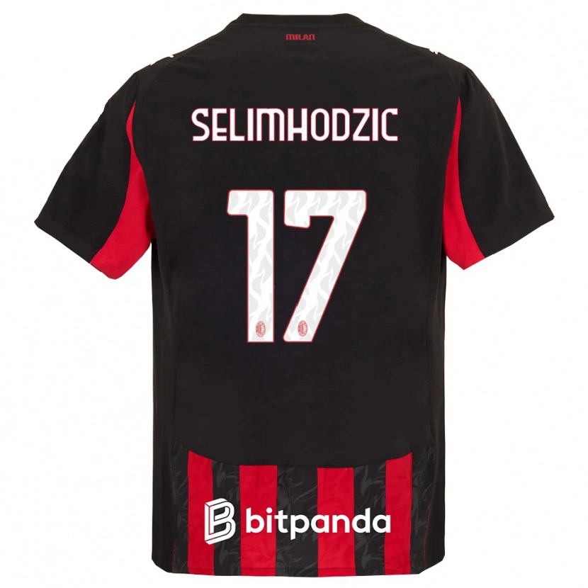 Danxen Herren Noa Selimhodzic #17 Rot Schwarz Heimtrikot Trikot 2025/26 T-Shirt