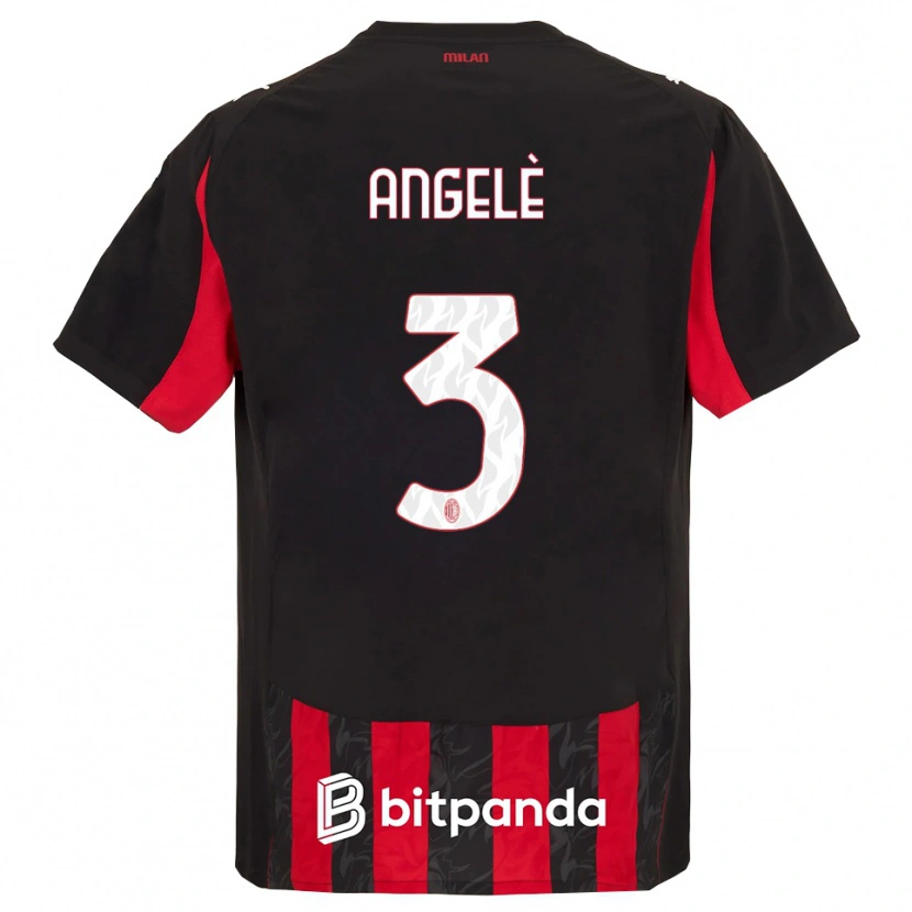 Danxen Herren Gregorio Angelè #3 Rot Schwarz Heimtrikot Trikot 2025/26 T-Shirt