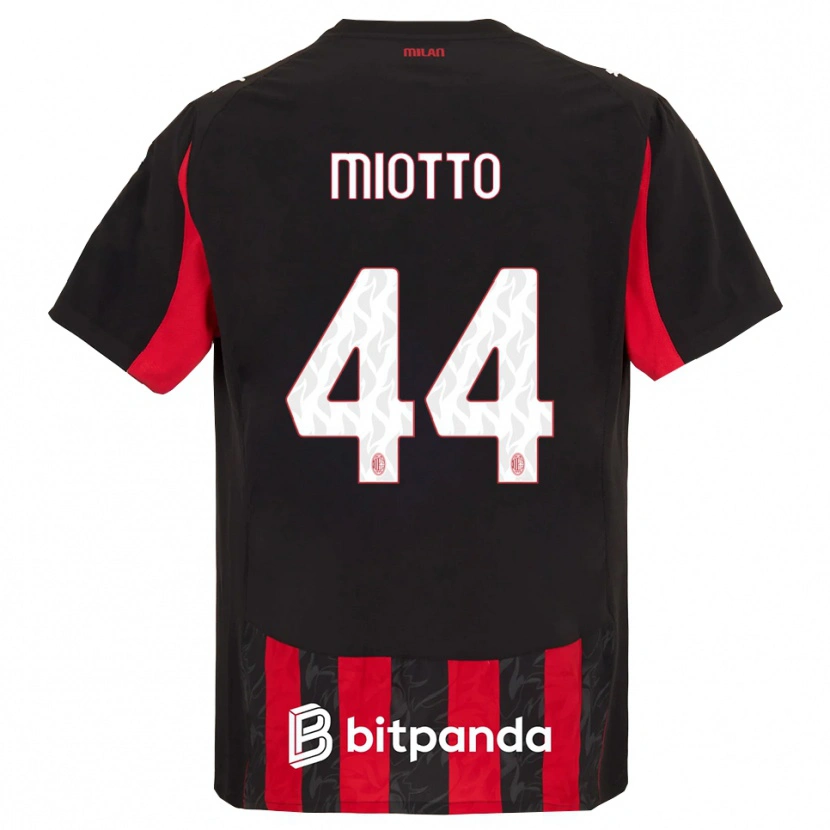 Danxen Herren Giorgia Miotto #44 Rot Schwarz Heimtrikot Trikot 2025/26 T-Shirt