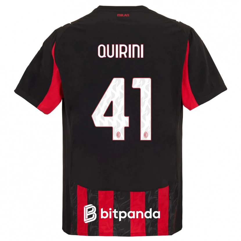 Danxen Herren Ettore Quirini #41 Rot Schwarz Heimtrikot Trikot 2025/26 T-Shirt