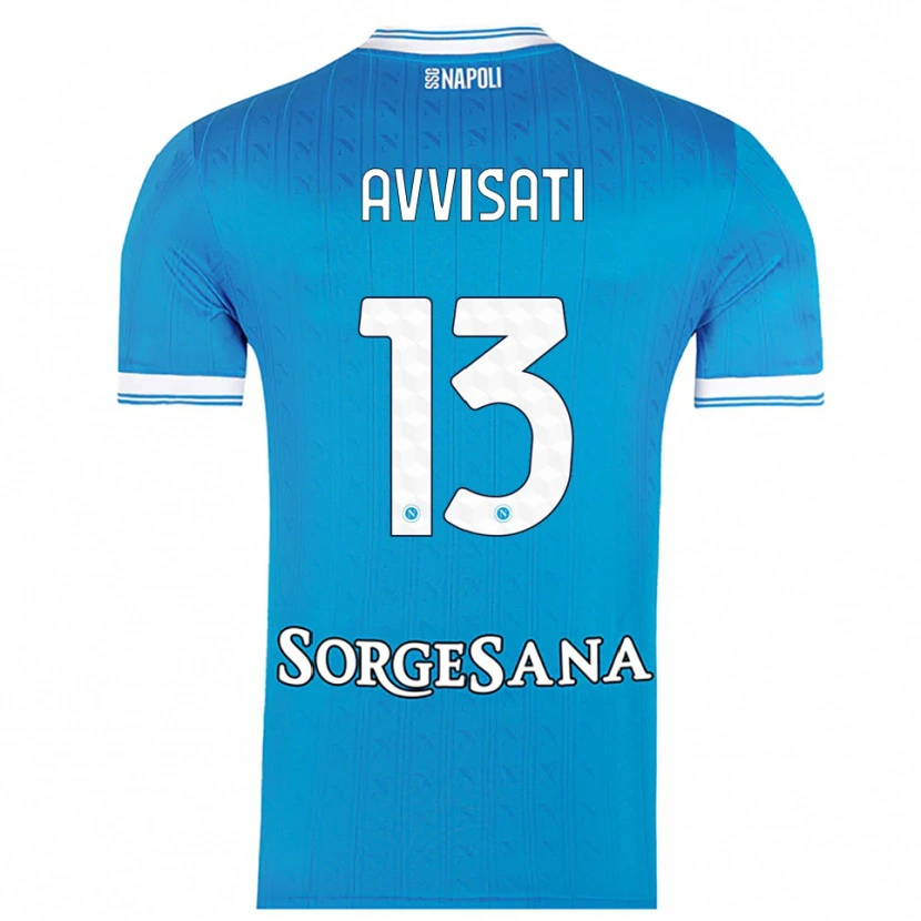 Danxen Herren Domenico Avvisati #13 Himmelblau Weiß Heimtrikot Trikot 2025/26 T-Shirt
