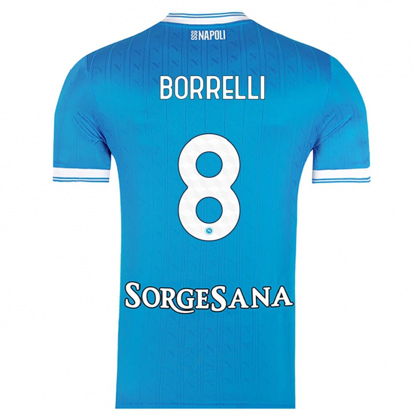 Danxen Herren Ciro Borrelli #8 Himmelblau Weiß Heimtrikot Trikot 2025/26 T-Shirt