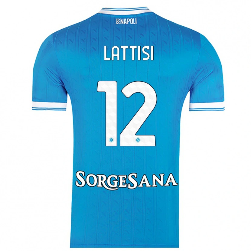 Danxen Herren Francesco Lattisi #12 Himmelblau Weiß Heimtrikot Trikot 2025/26 T-Shirt