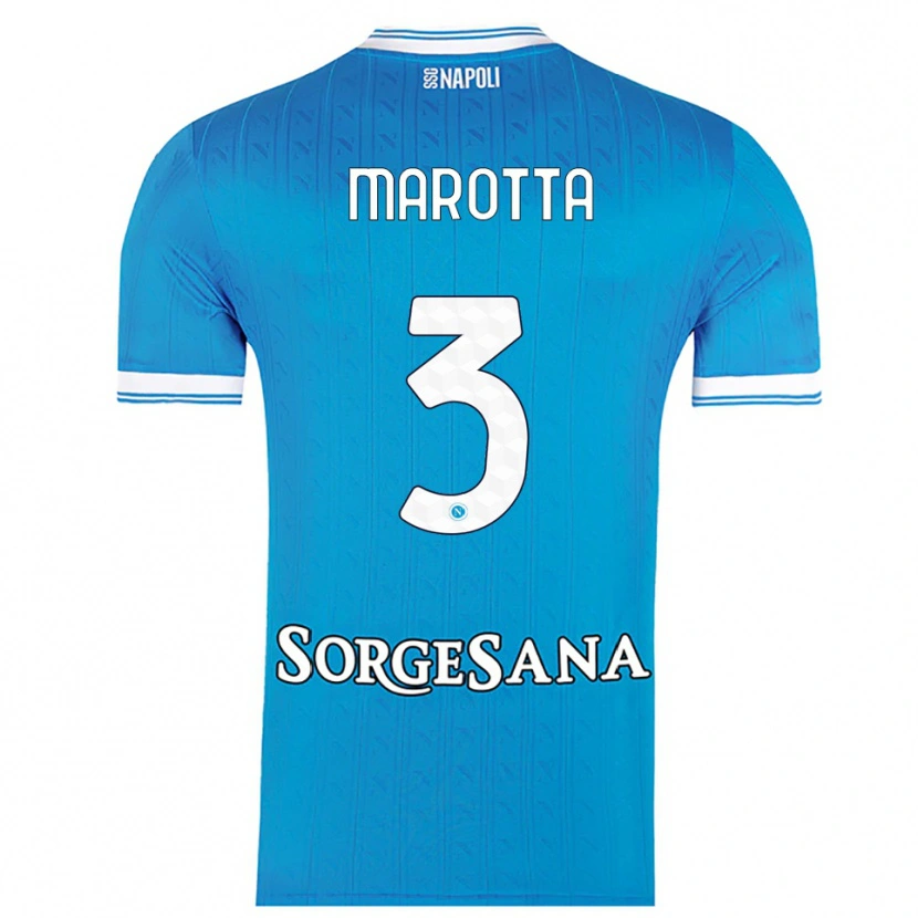 Danxen Herren Gabriele Marotta #3 Himmelblau Weiß Heimtrikot Trikot 2025/26 T-Shirt