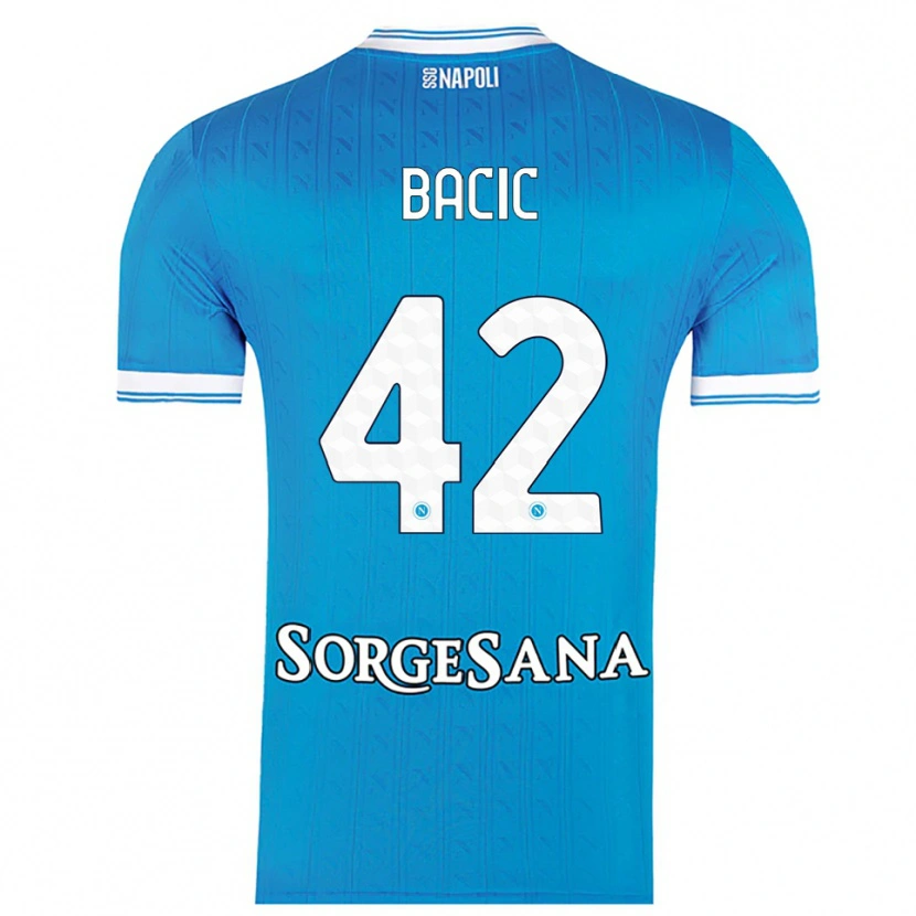 Danxen Herren Doris Bačić #42 Himmelblau Weiß Heimtrikot Trikot 2025/26 T-Shirt
