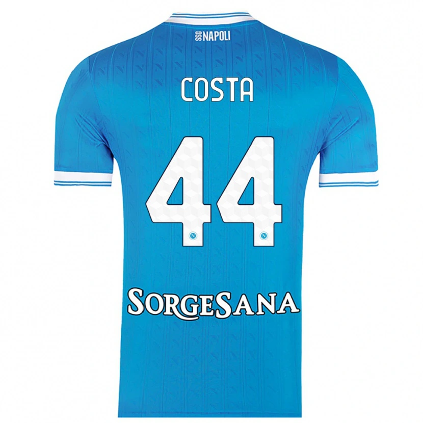 Danxen Herren Filippo Costa #44 Himmelblau Weiß Heimtrikot Trikot 2025/26 T-Shirt
