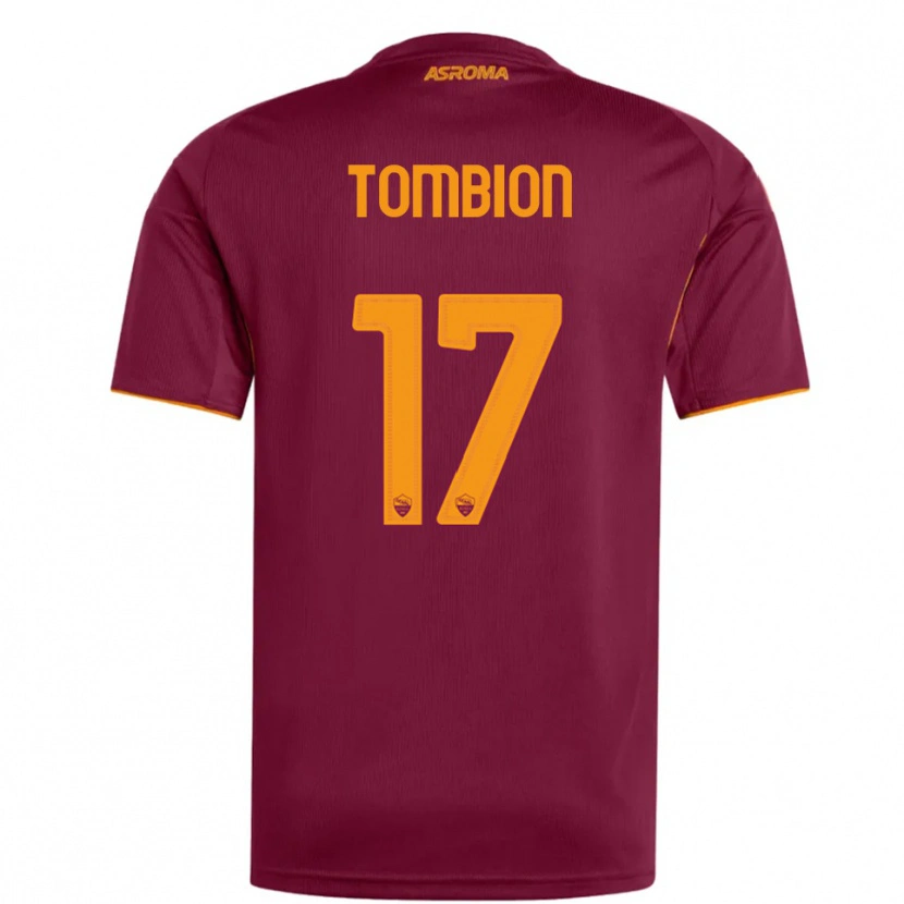 Danxen Herren Gianmarco Tombion #17 Burgunderrot Orange Heimtrikot Trikot 2025/26 T-Shirt