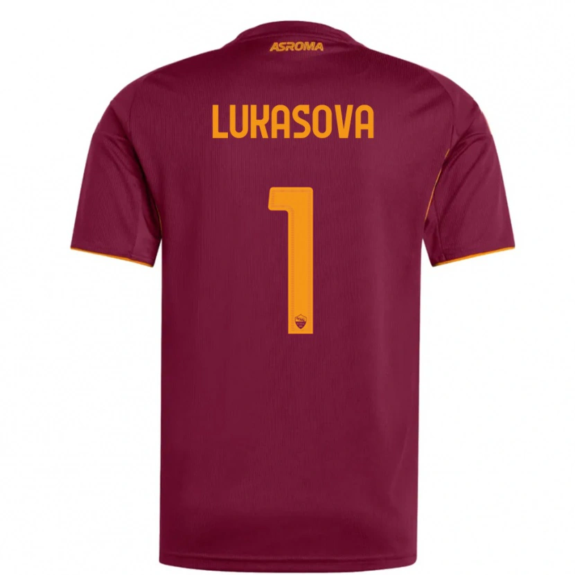 Danxen Herren Olivie Lukášová #1 Burgunderrot Orange Heimtrikot Trikot 2025/26 T-Shirt