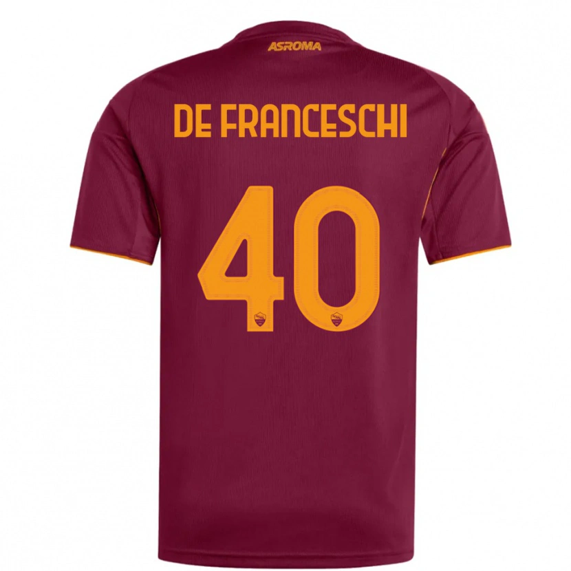 Danxen Herren Leonardo De Franceschi #40 Burgunderrot Orange Heimtrikot Trikot 2025/26 T-Shirt